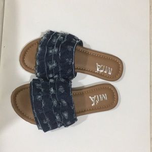 Denim fabric Sandals